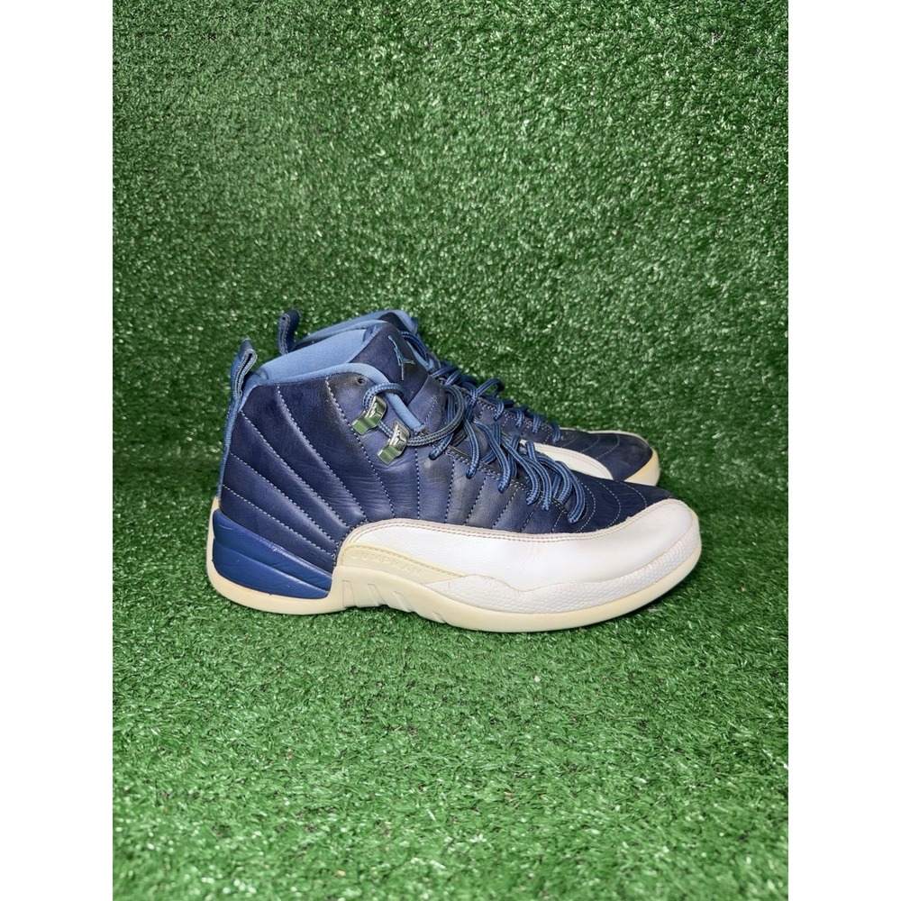 Nike Air Jordan 12 Retro Mens Size 8 Indigo Blue Basketball Shoe 130690-404